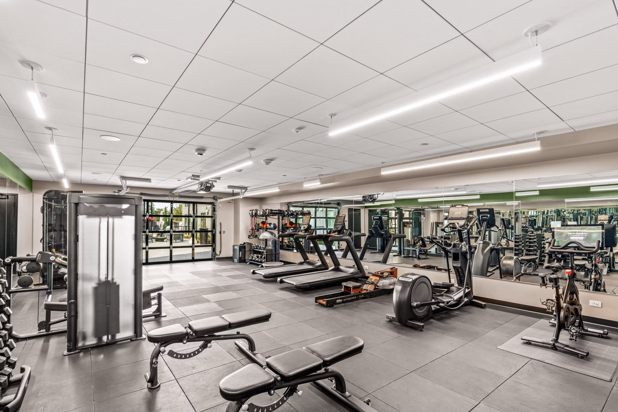 fitness center at Portal Apartments 