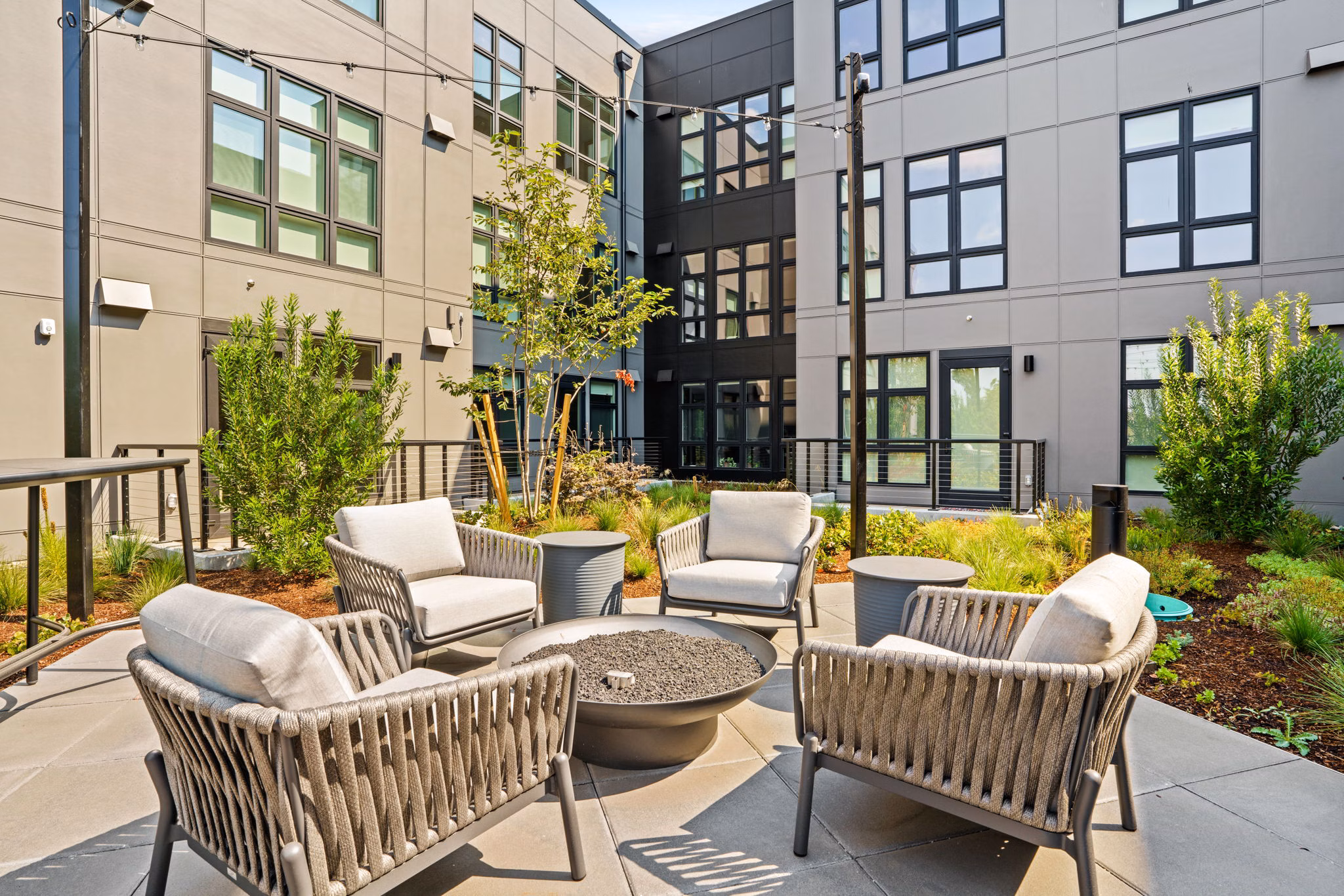 grill area at Portal Apartments 