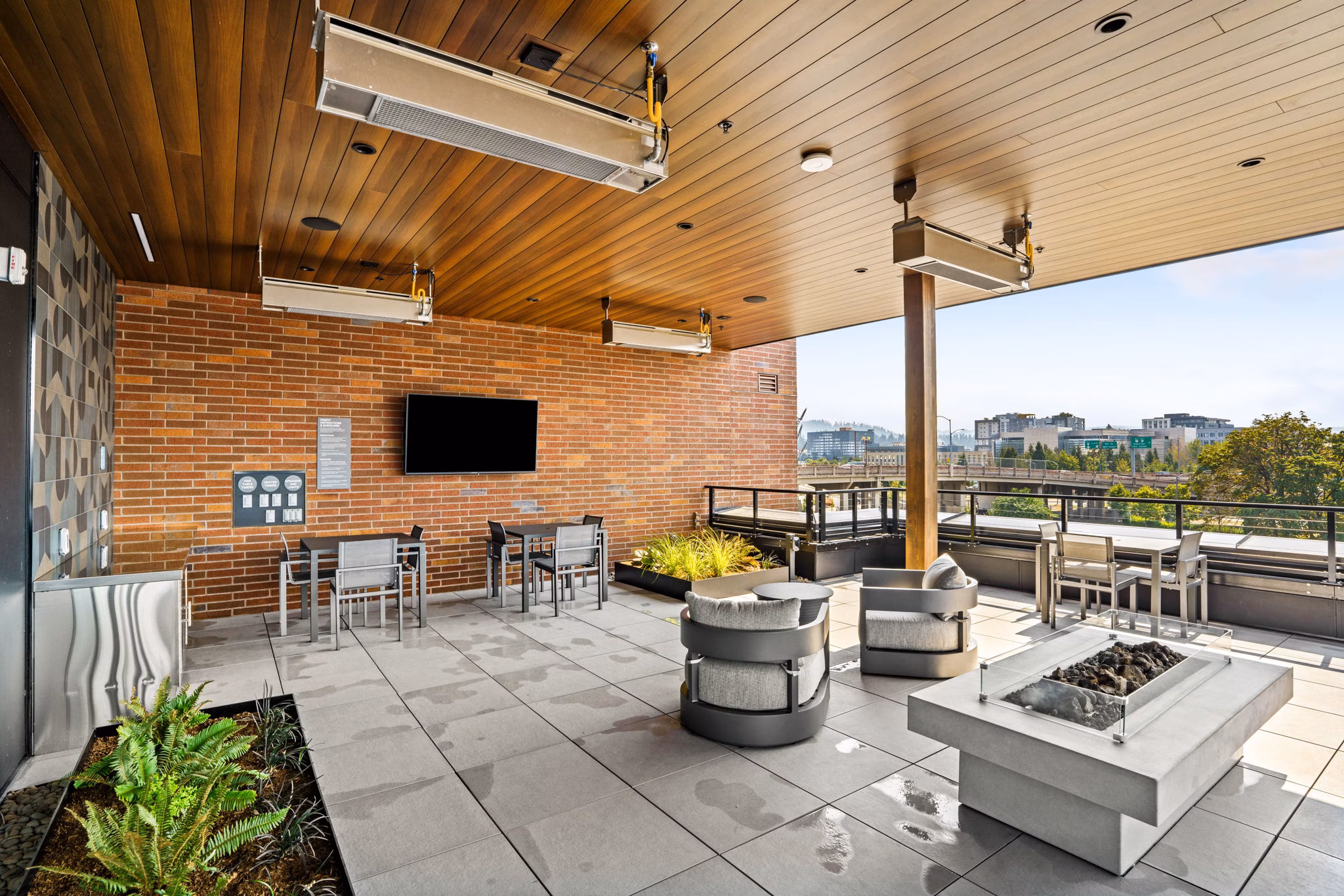 grill area at Portal Apartments 