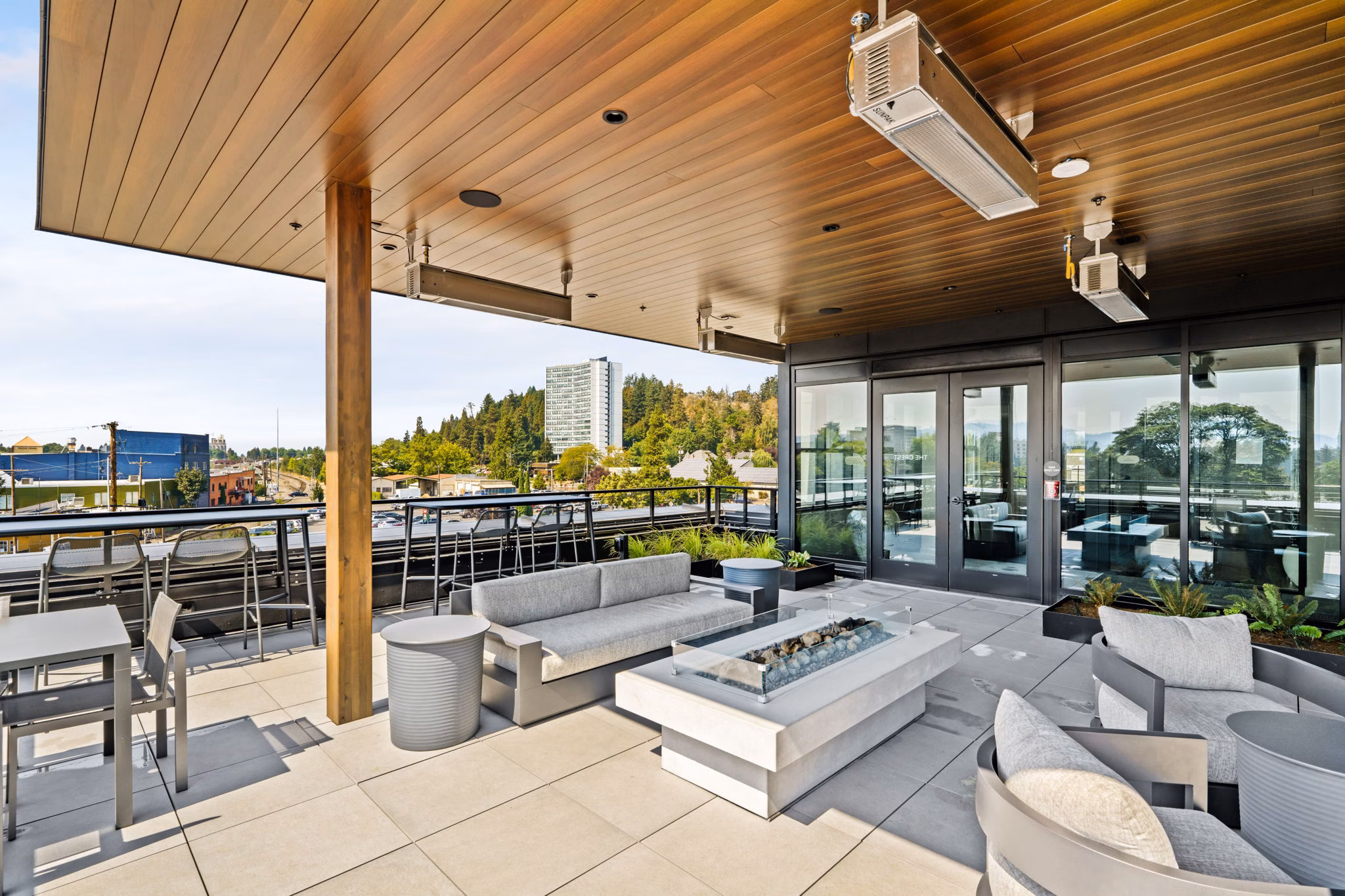 grill area at Portal Apartments 