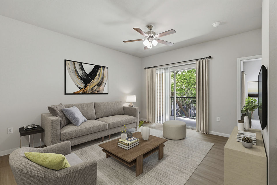 living room at Inwood on the Park Apartments