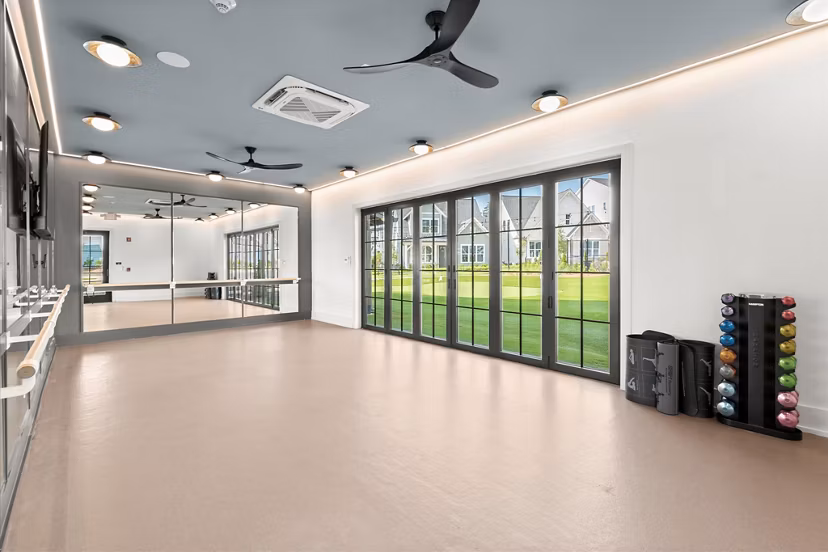 yoga spin studio at Hayloft Holly Springs Apartments