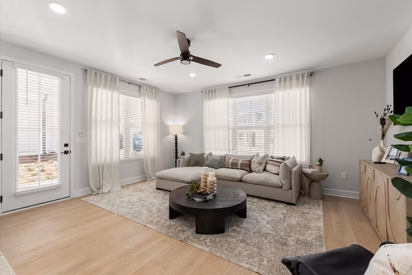 living room at Hayloft Holly Springs Apartments