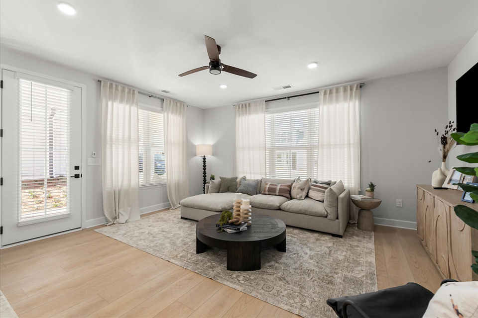 living room at Hayloft Holly Springs Apartments