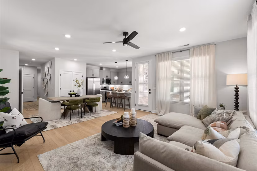 living room at Hayloft Holly Springs Apartments