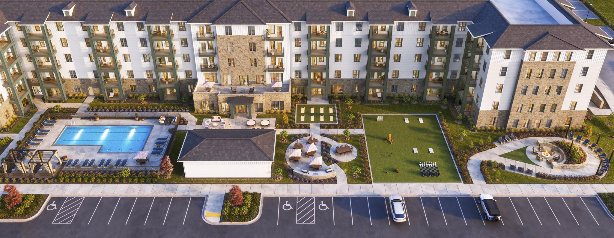 rendering at Album Mallard Creek Apartments