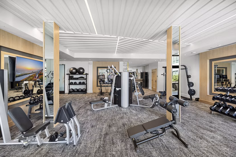 fitness center at The Overlook at Walnut Creek Apartments