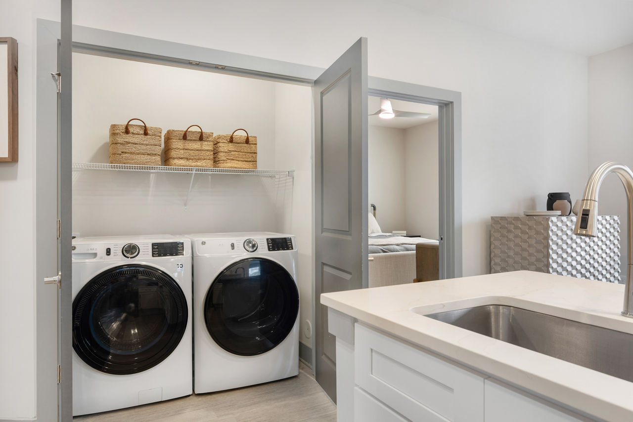 Laundry room at The Canter Apartments