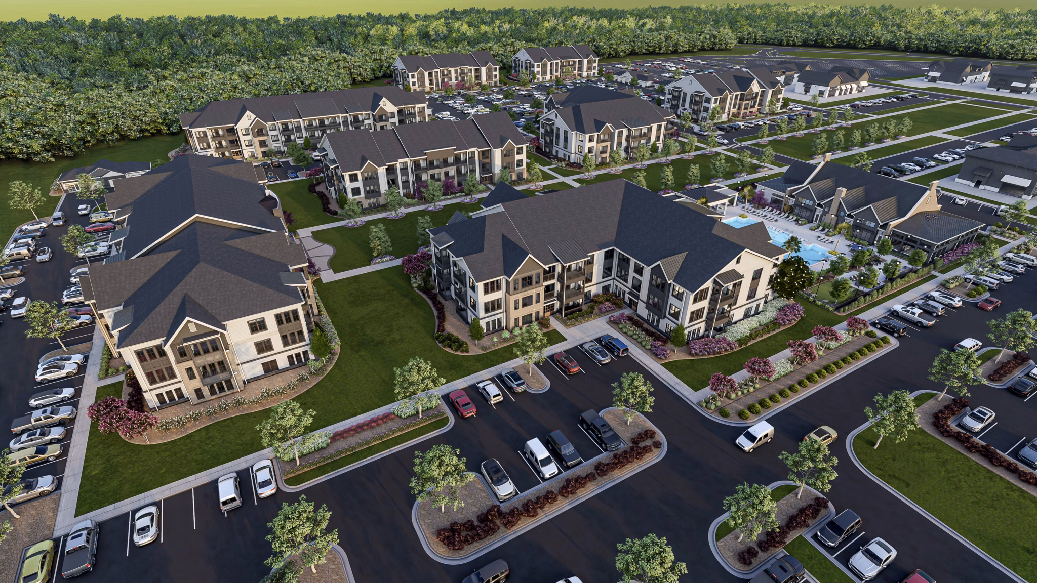 rendering at The Canter Apartments