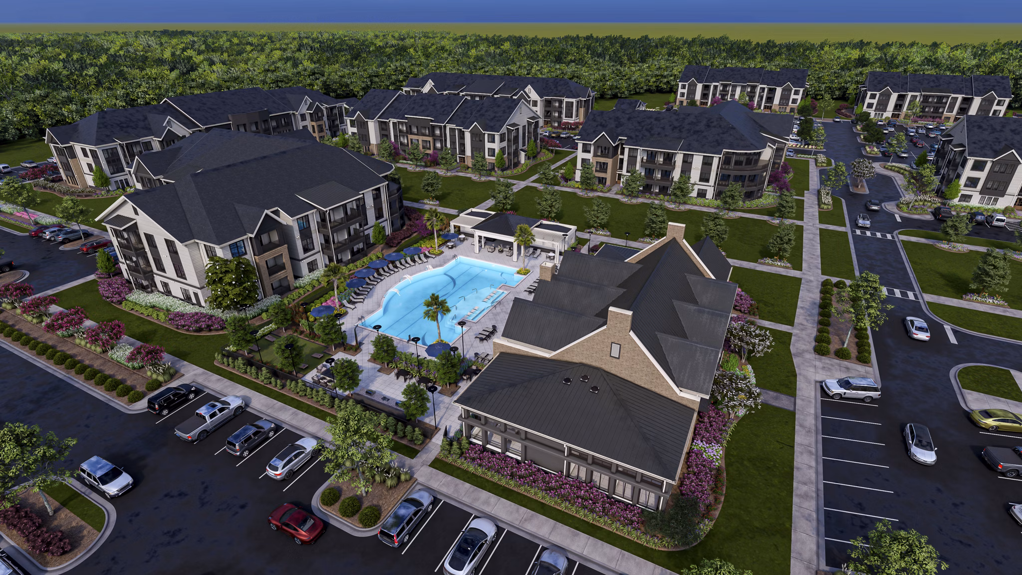 rendering at The Canter Apartments