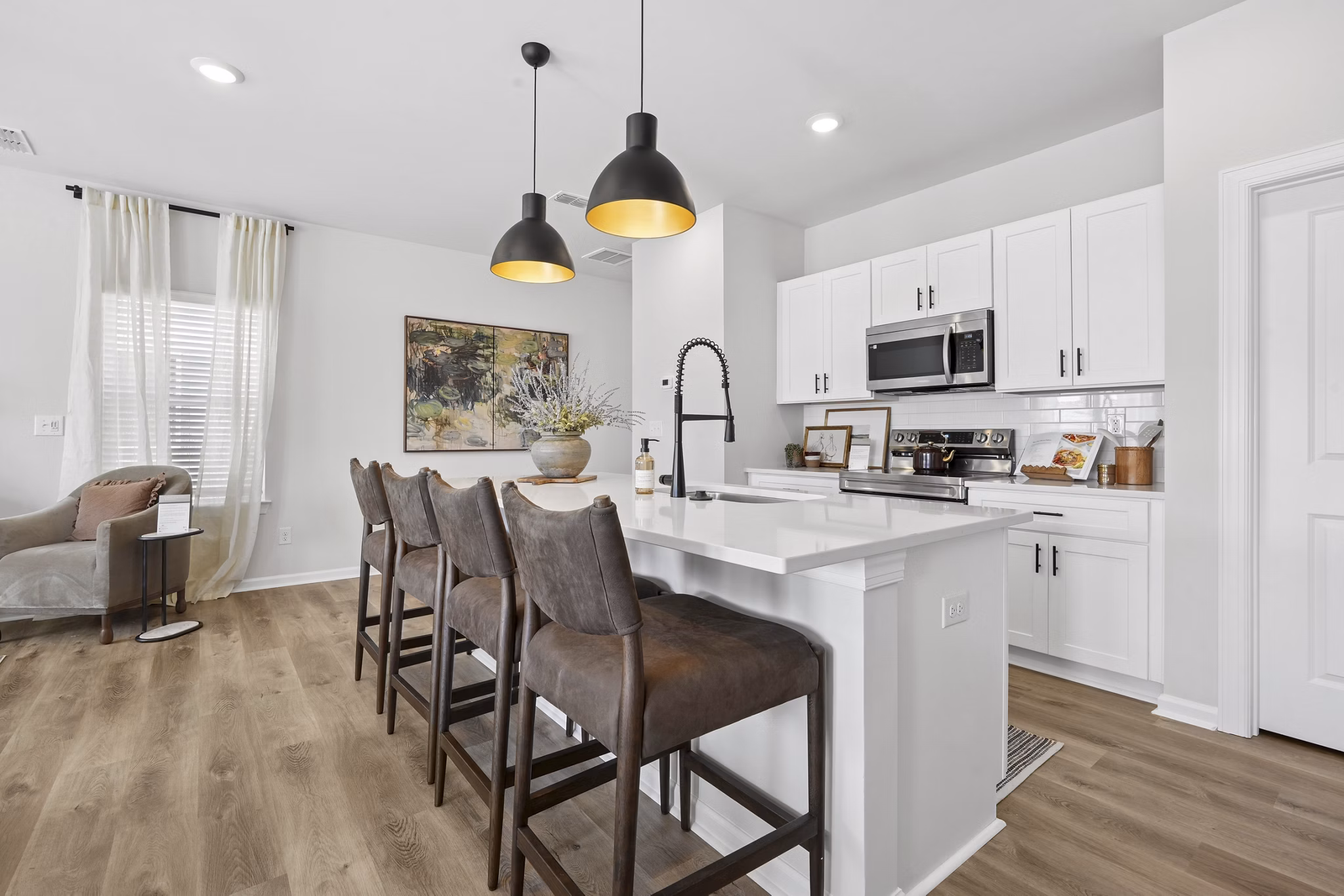 Kitchen at Corban Row Apartments