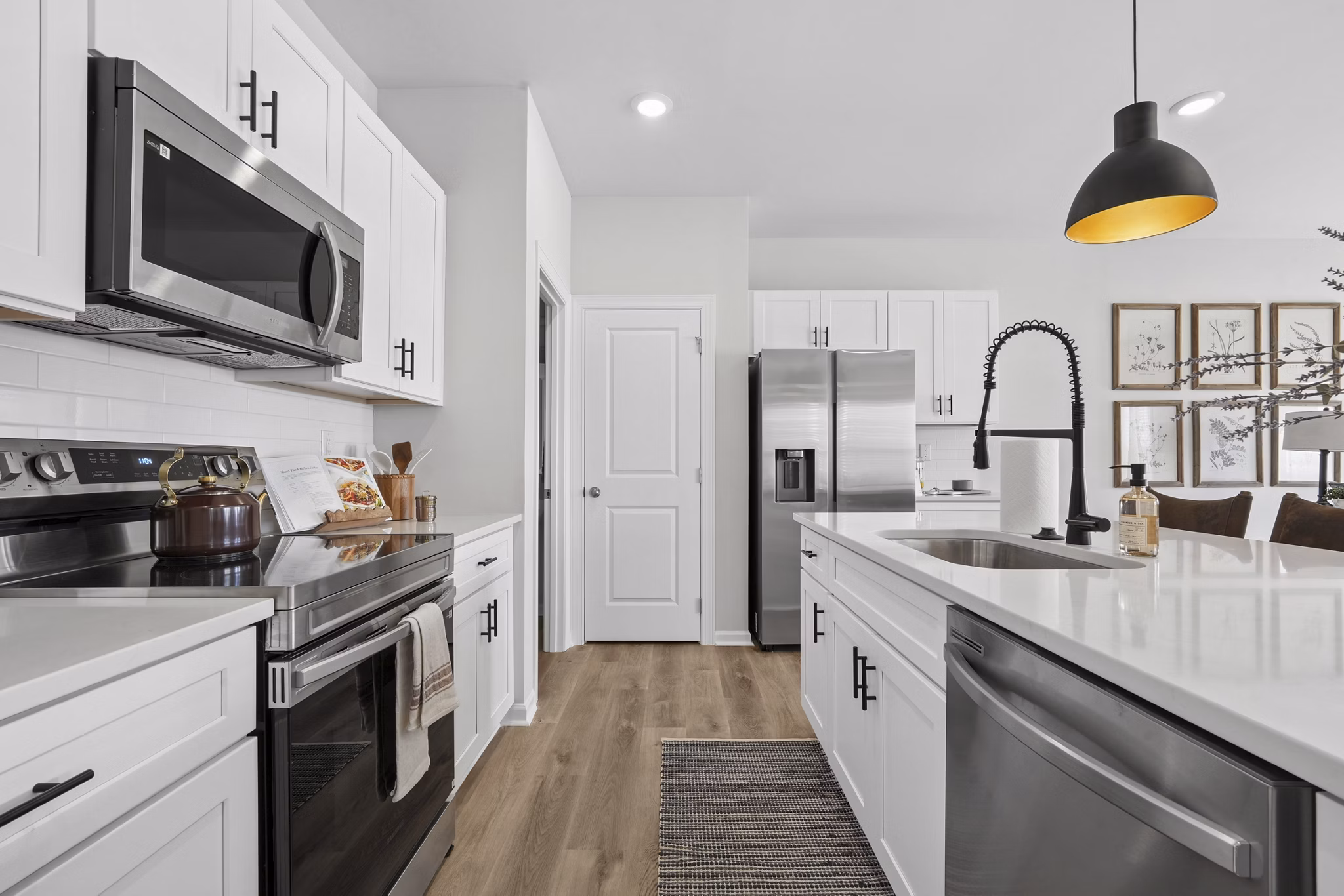 Kitchen at Corban Row Apartments