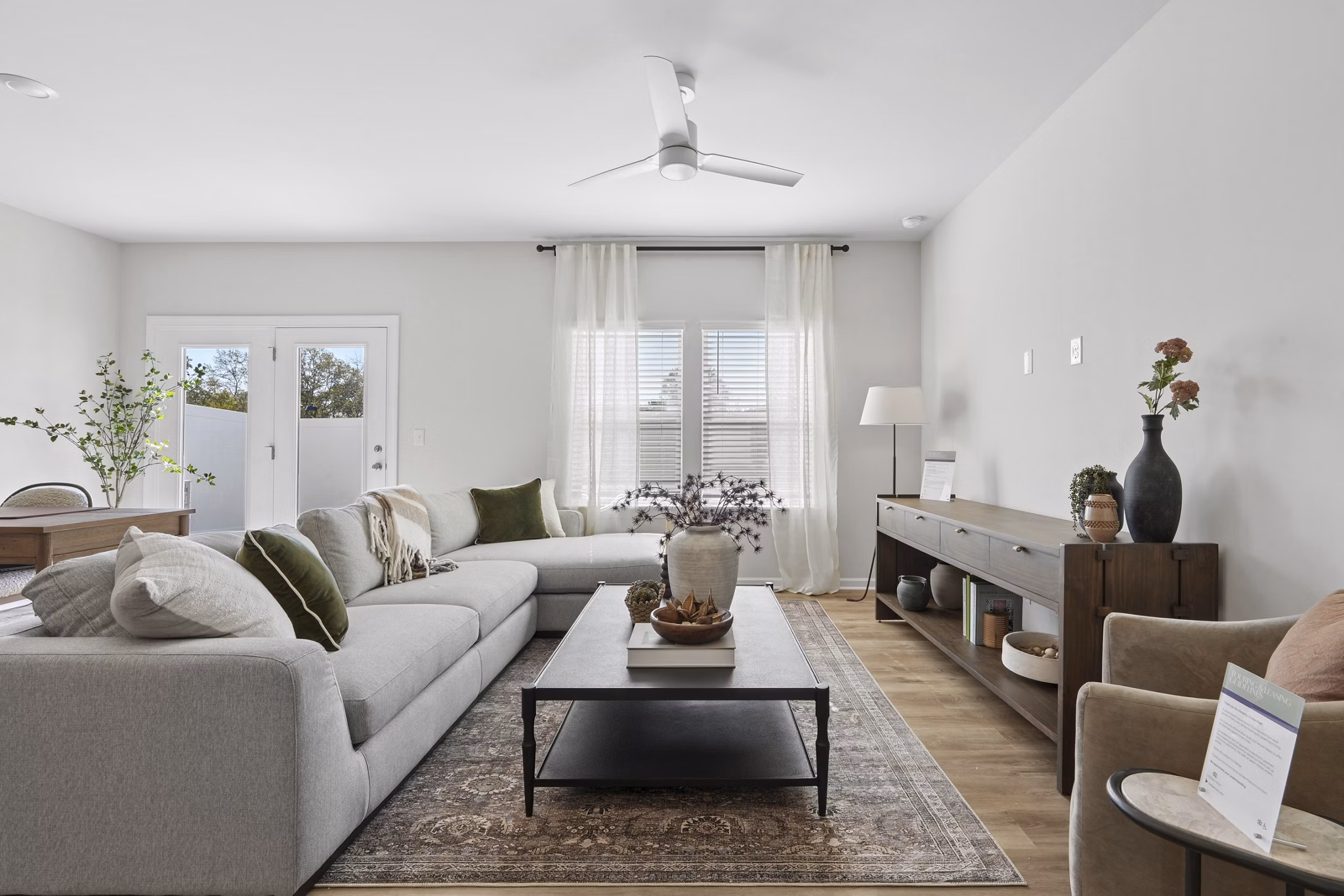 Living Room at Corban Row Apartments