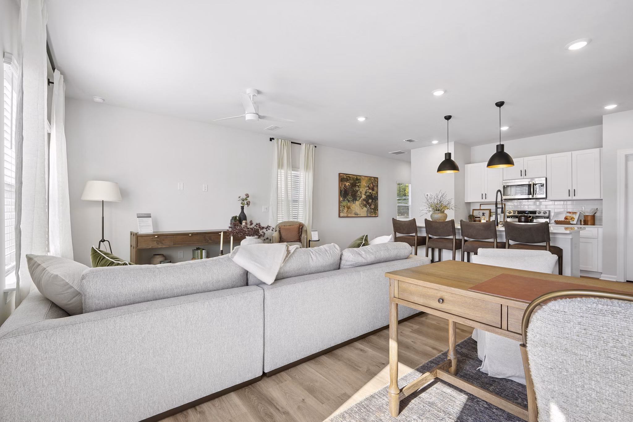 Living Room at Corban Row Apartments