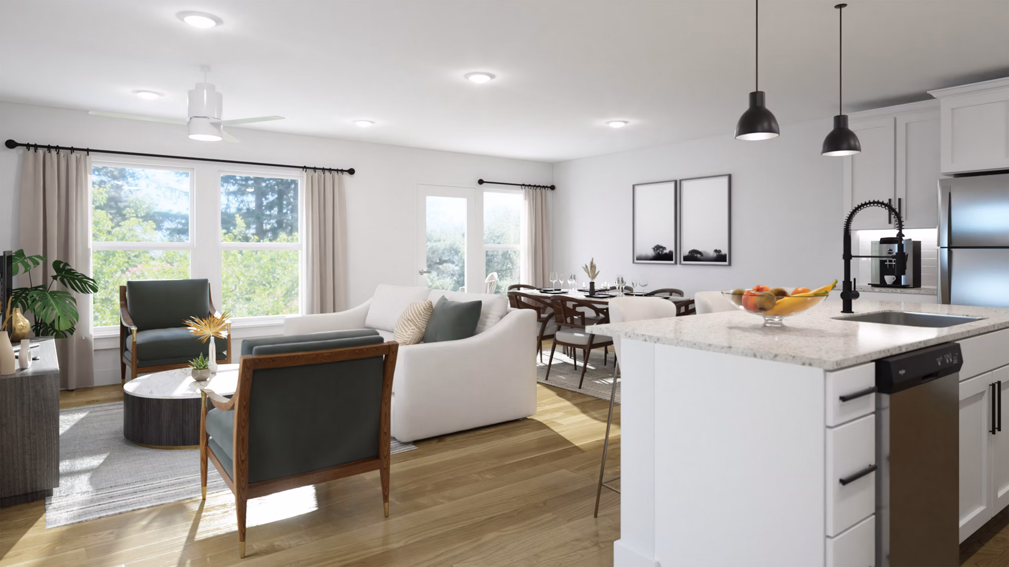 rendering at Corban Row Apartments 