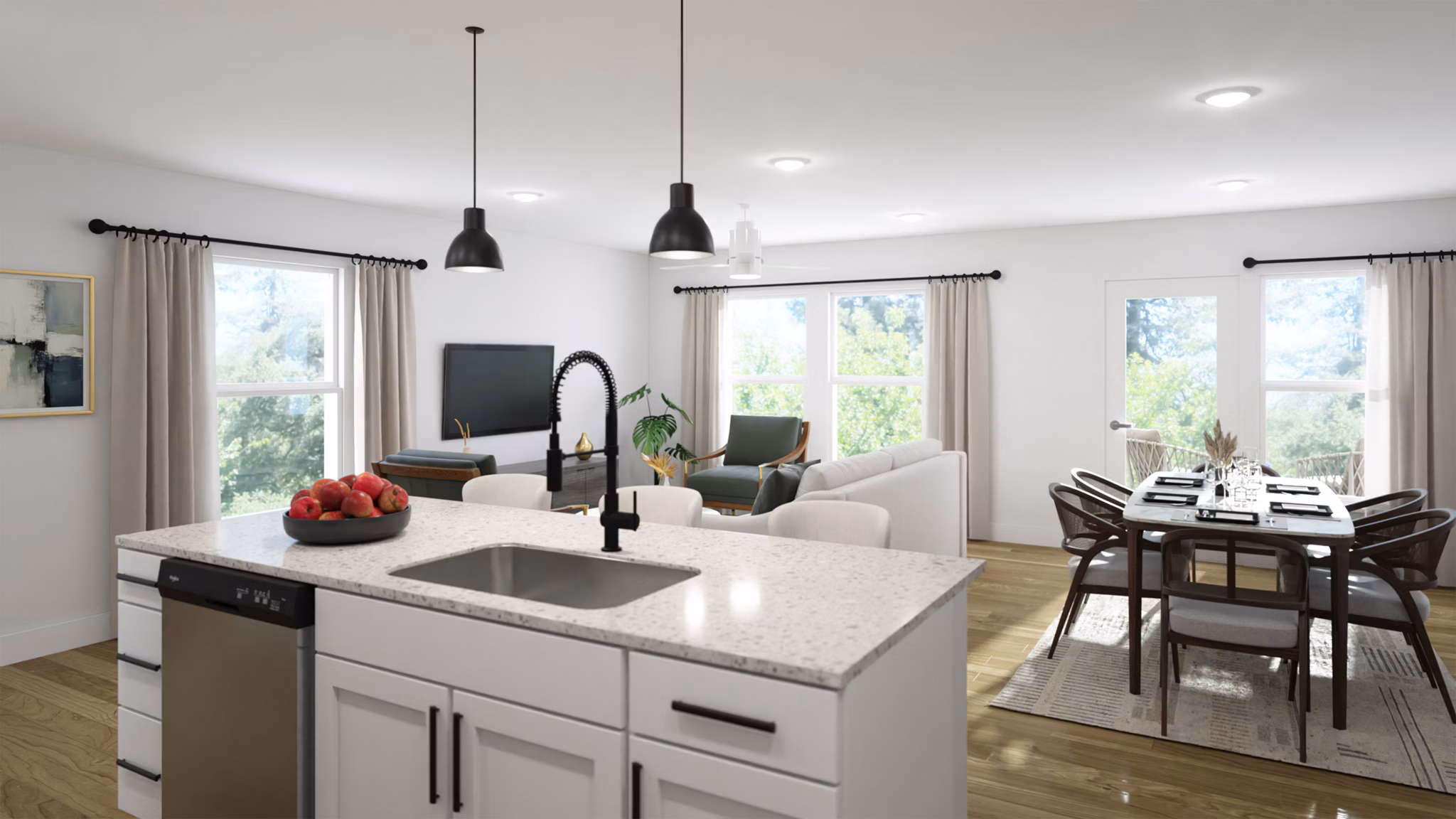 rendering at Corban Row Apartments 