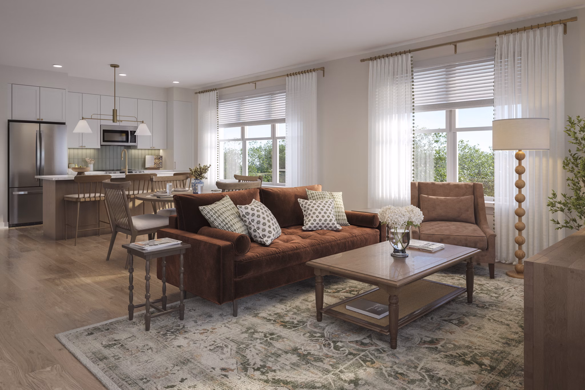 living room at Fox Hollow Apartments 