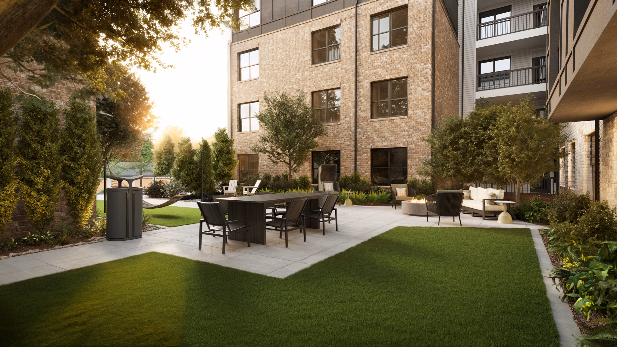 grill area at Marlowe Chamblee Apartments 