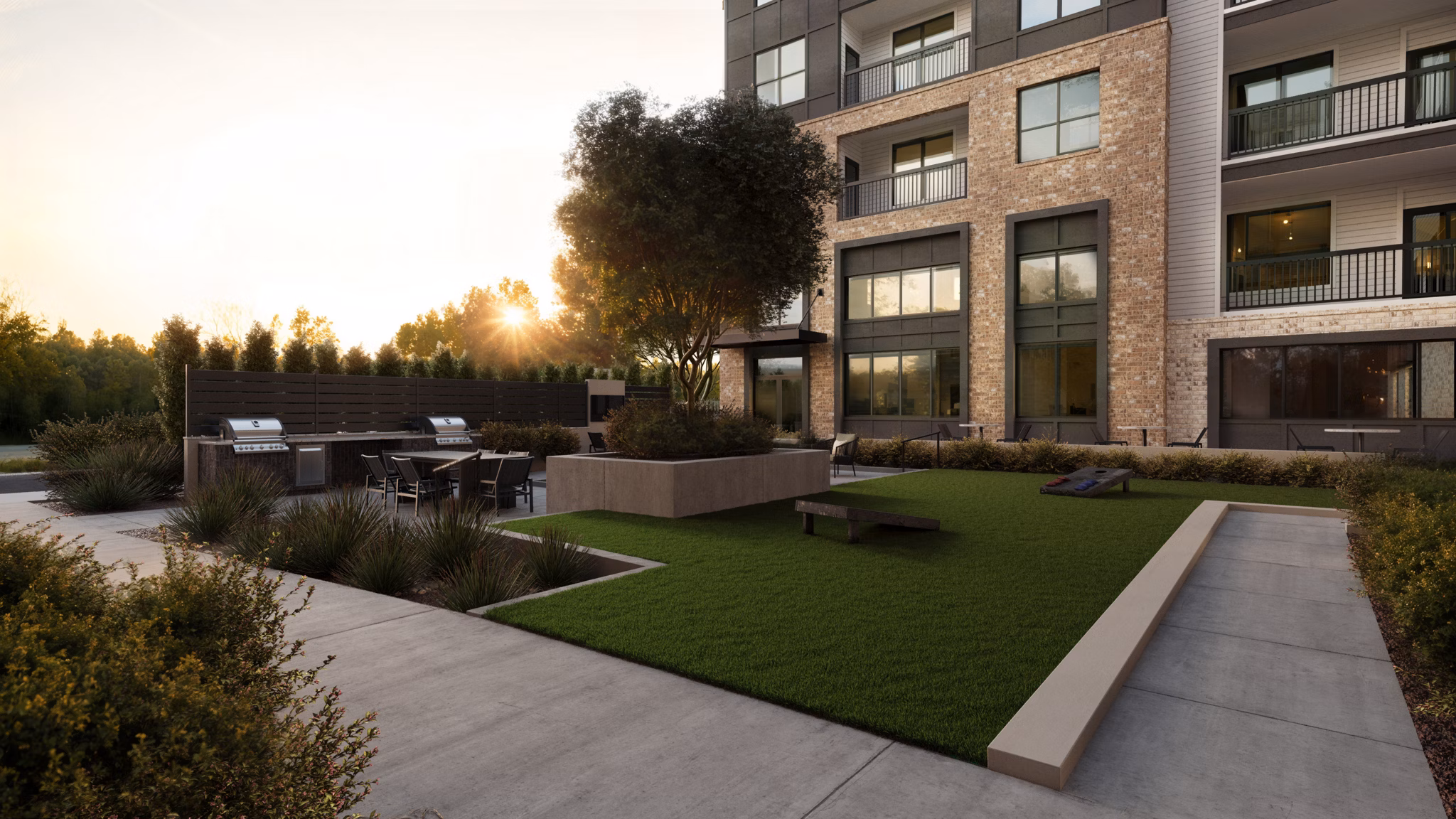 recreational area at Marlowe Chamblee Apartments 