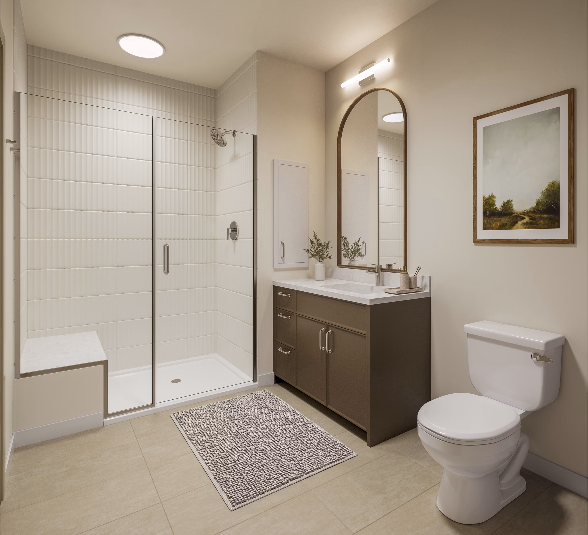 bathroom at The Penny Apartments 