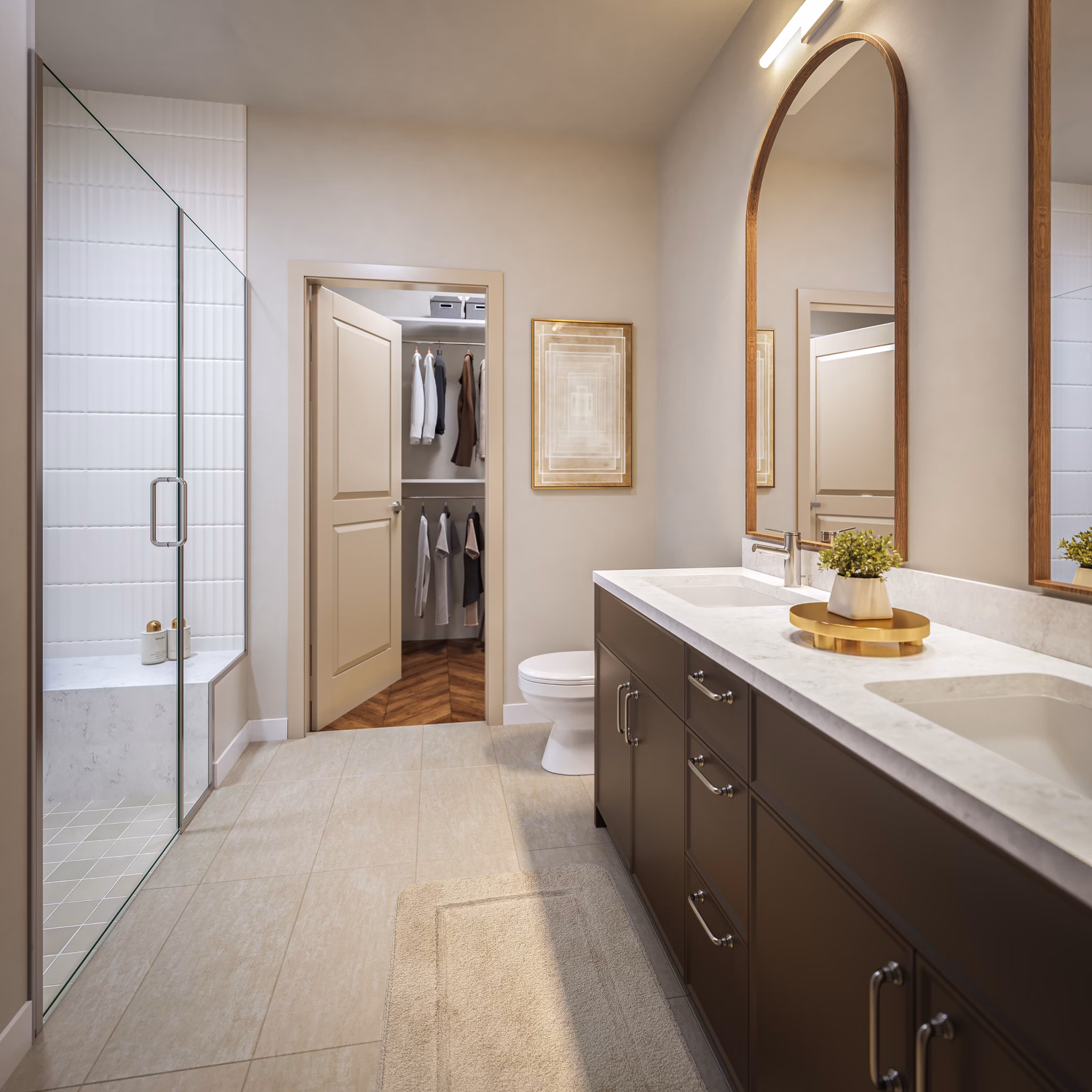 bathroom at The Penny Apartments 