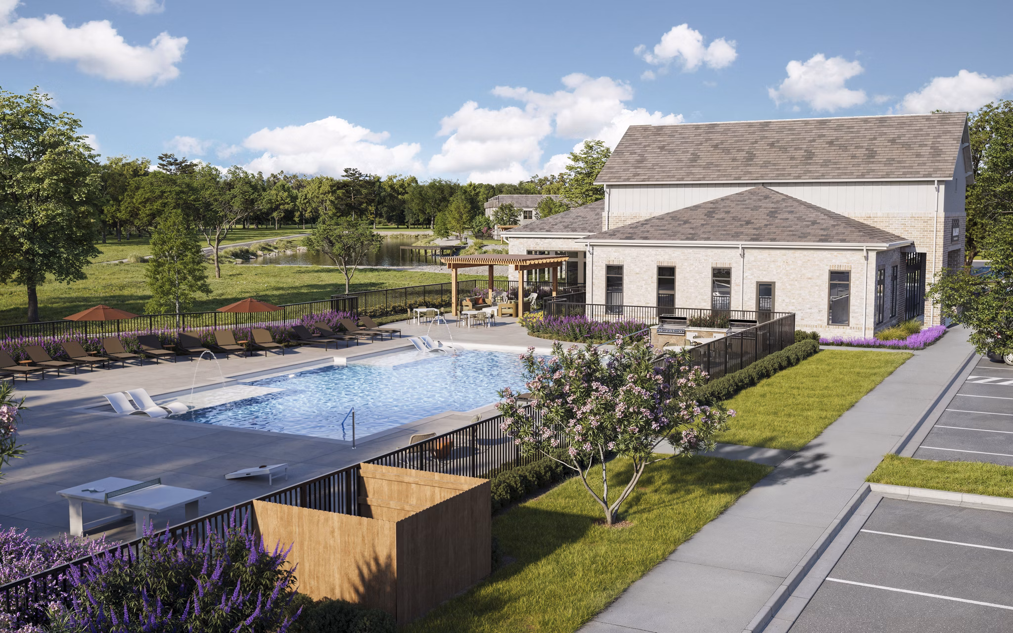 Pool at Halden at Red Oak Apartments