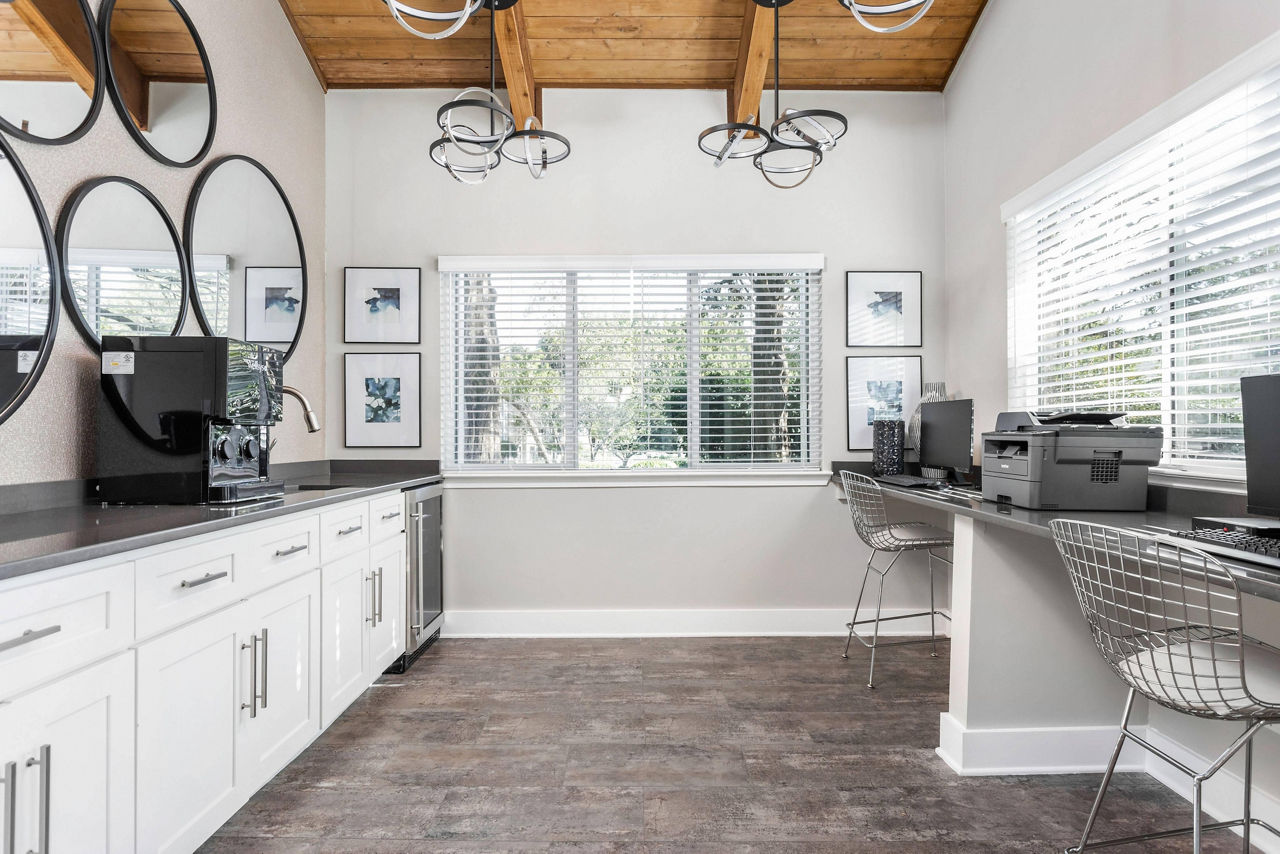 Work space at Crestmont Apartments