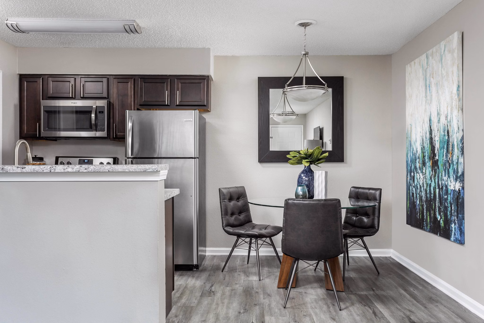 kitchen at Crestmont Apartments Apartments