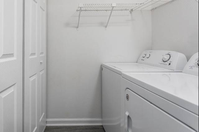 Laundry room at Crestmont Apartments