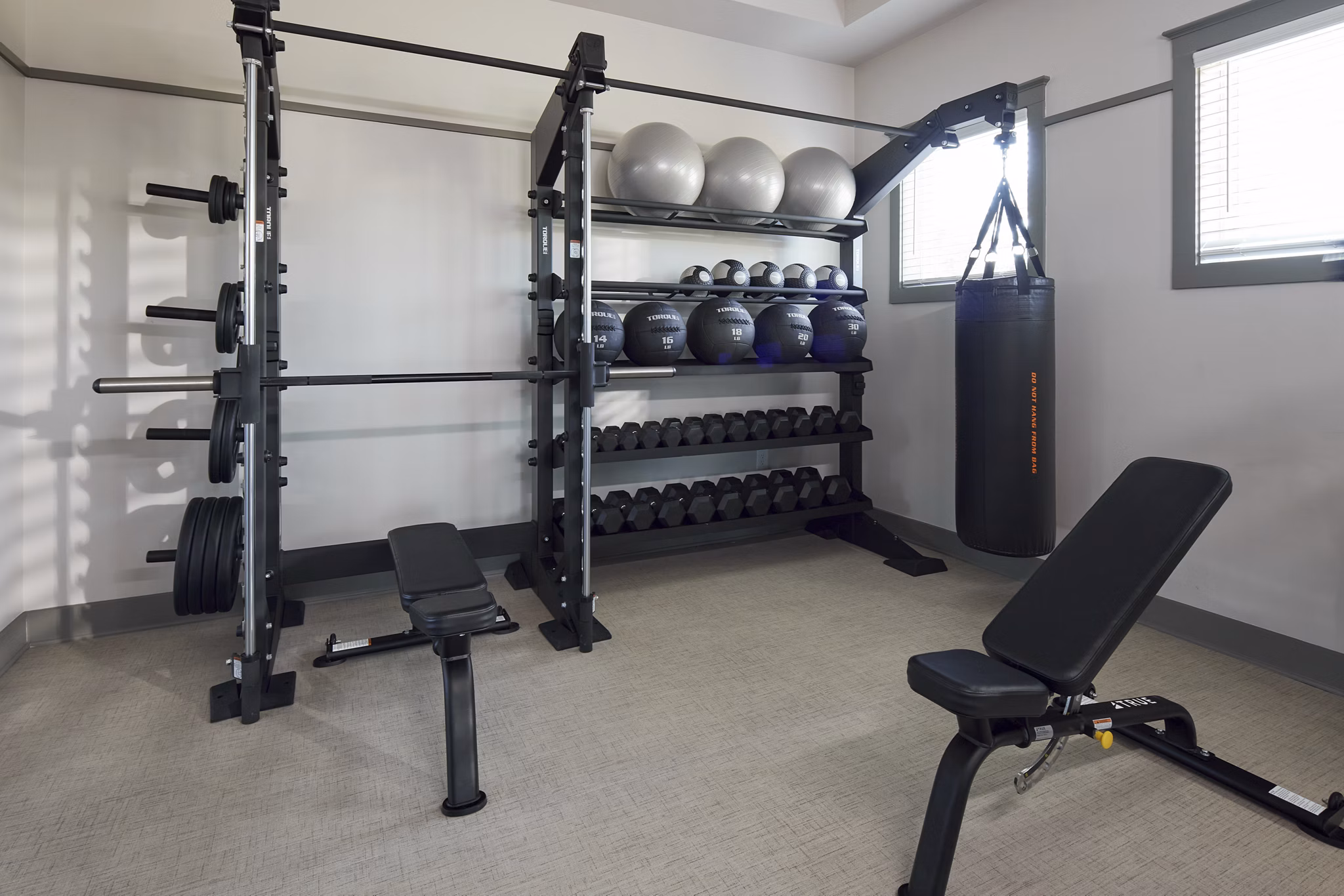 fitness center at The Nixon Apartments 