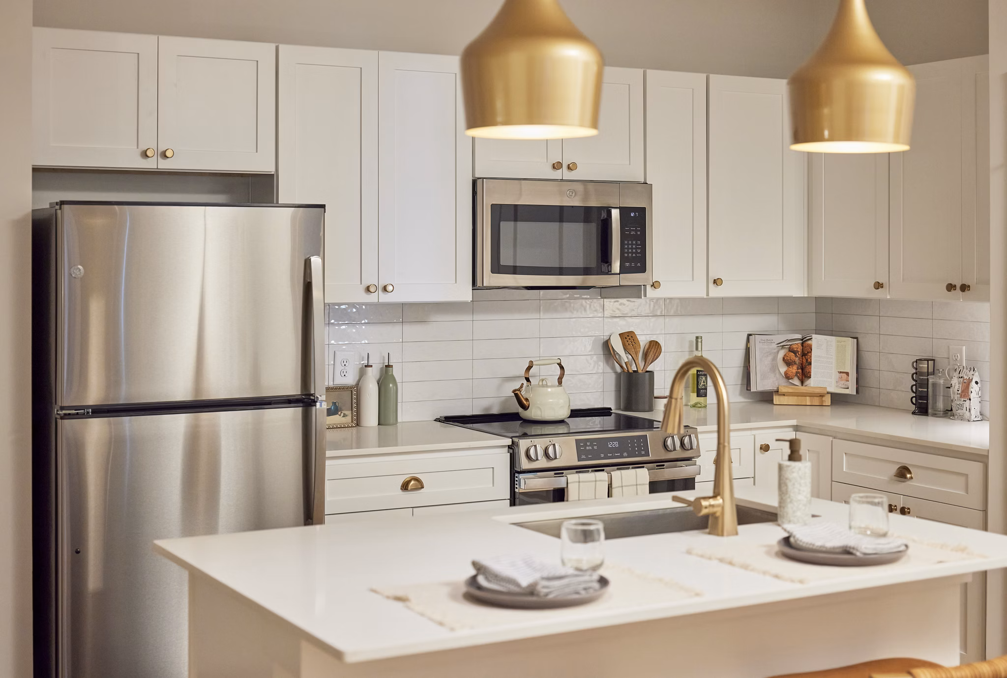 kitchen at The Nixon Apartments 