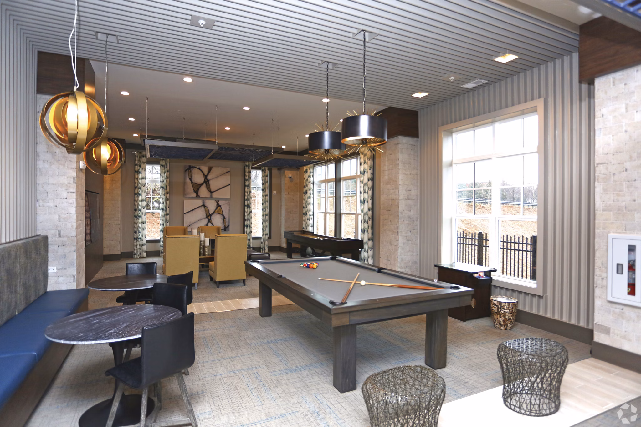 clubhouse game room at 5th Street Place Apartments