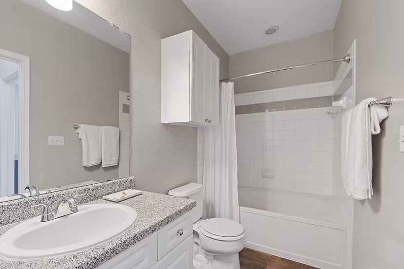 bathroom at The Lyndon Apartments