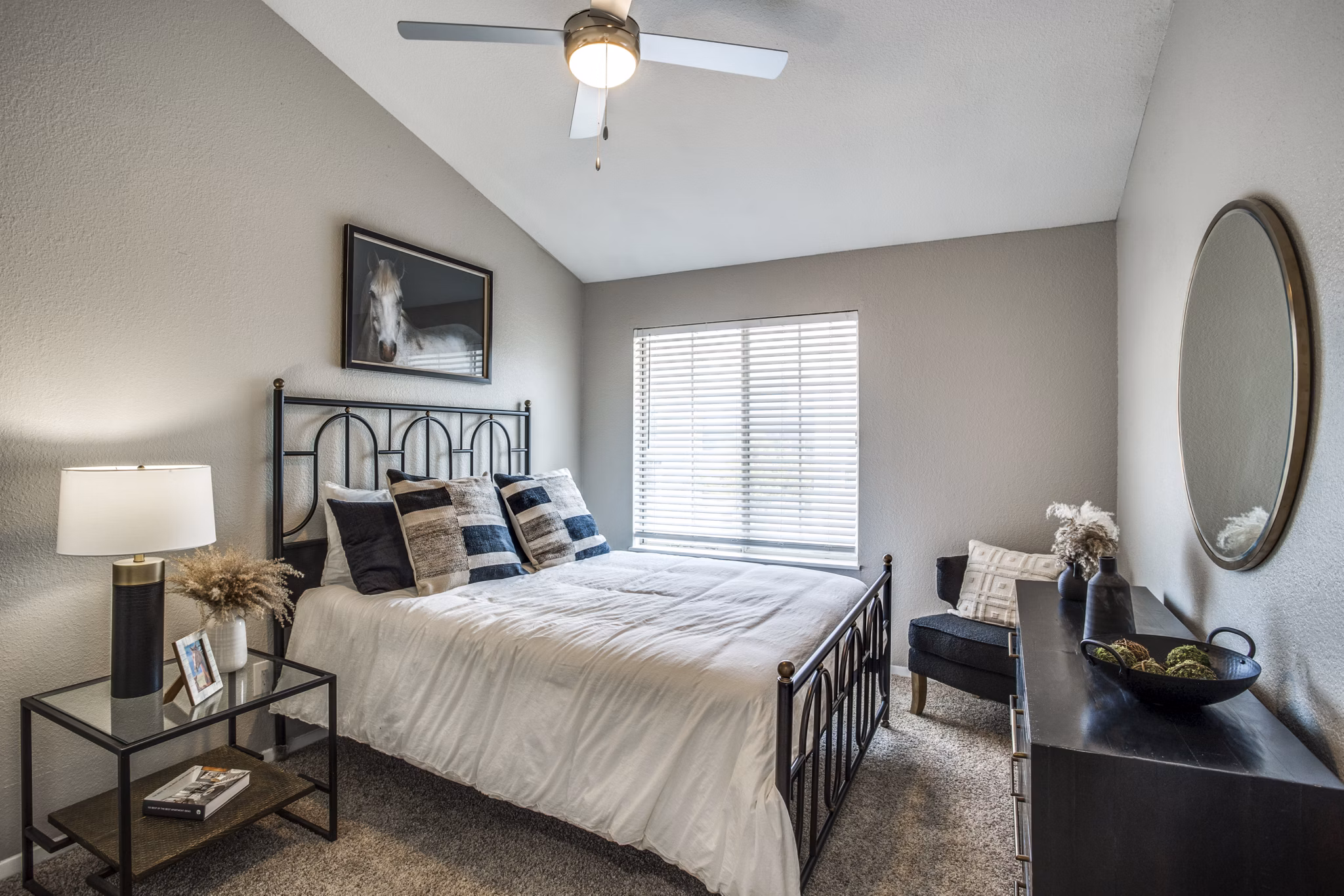 bedroom at The Morgan Apartments