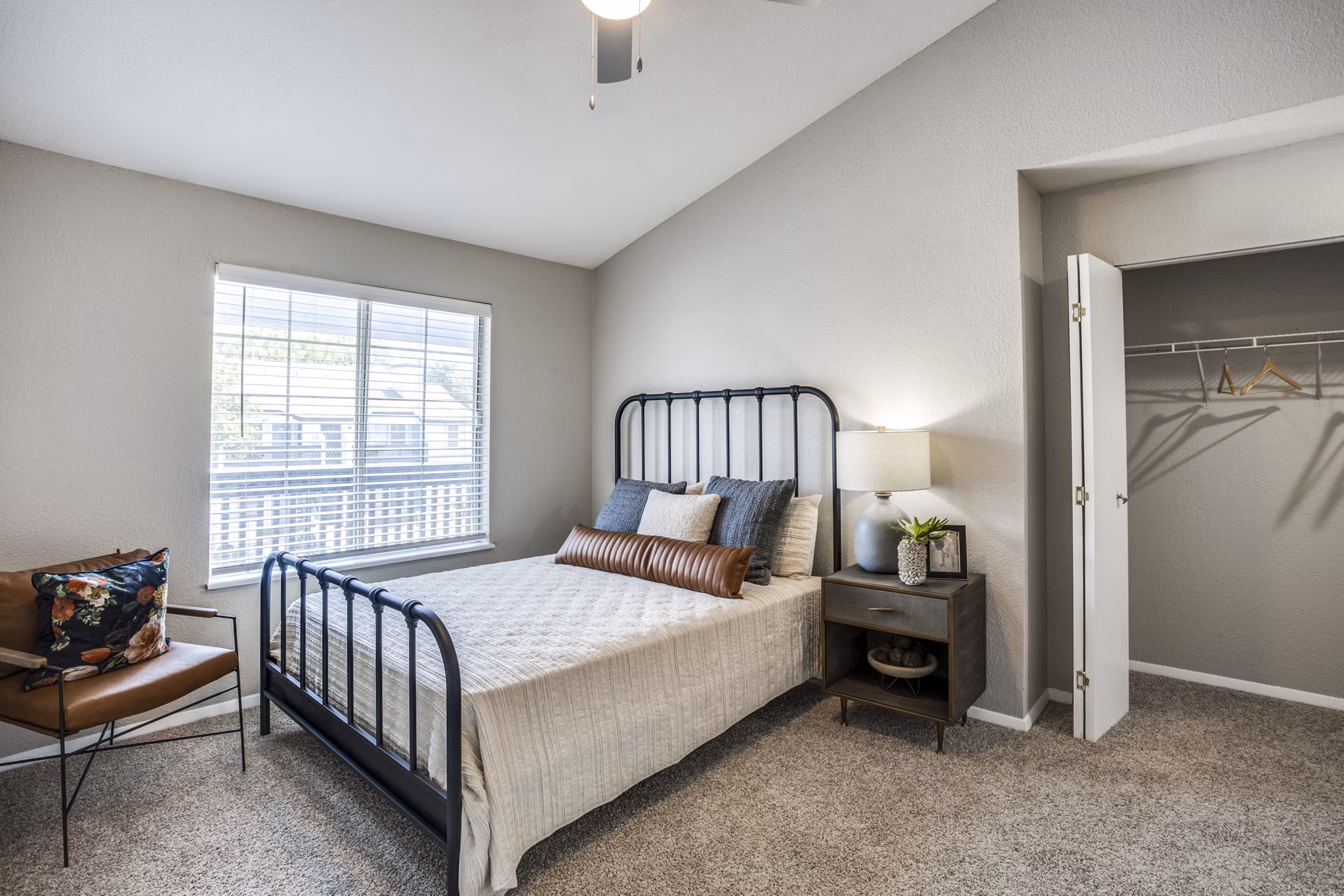 bedroom at The Morgan Apartments