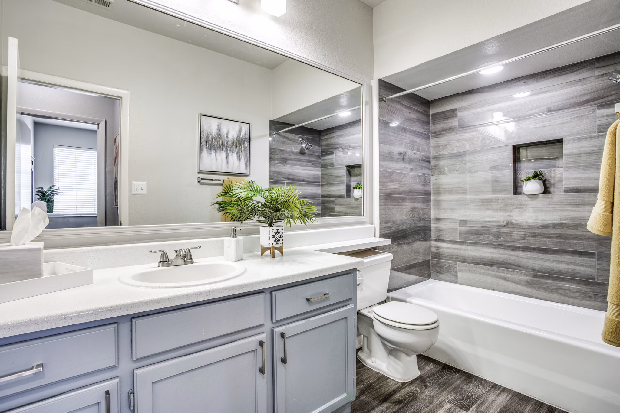 bathroom at The Morgan Apartments