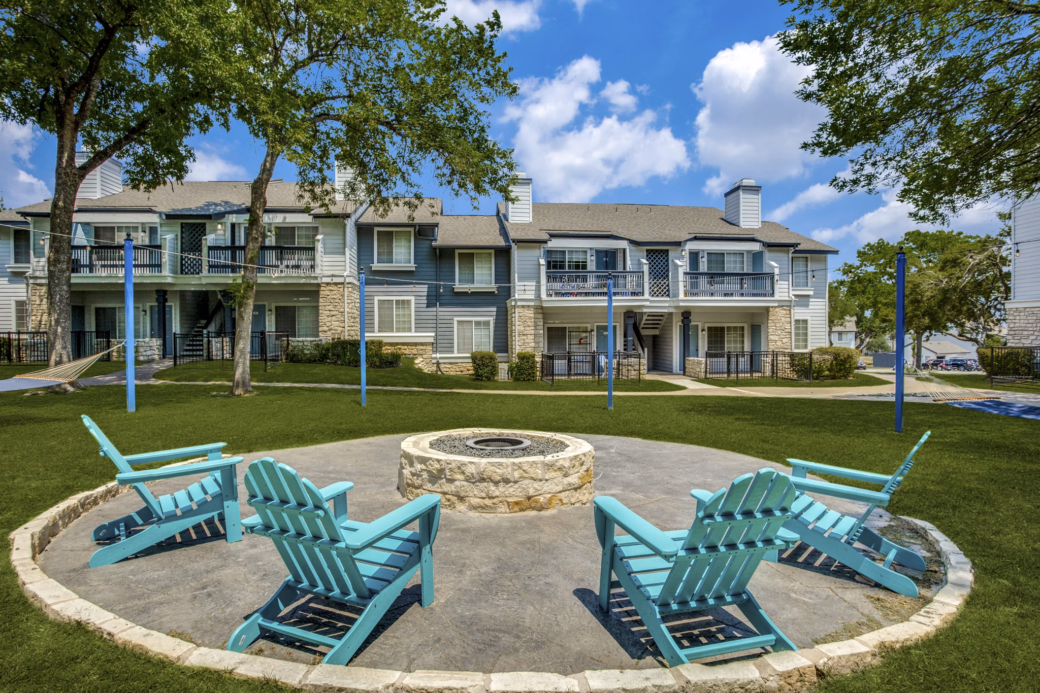 fire pit at The Morgan Apartments