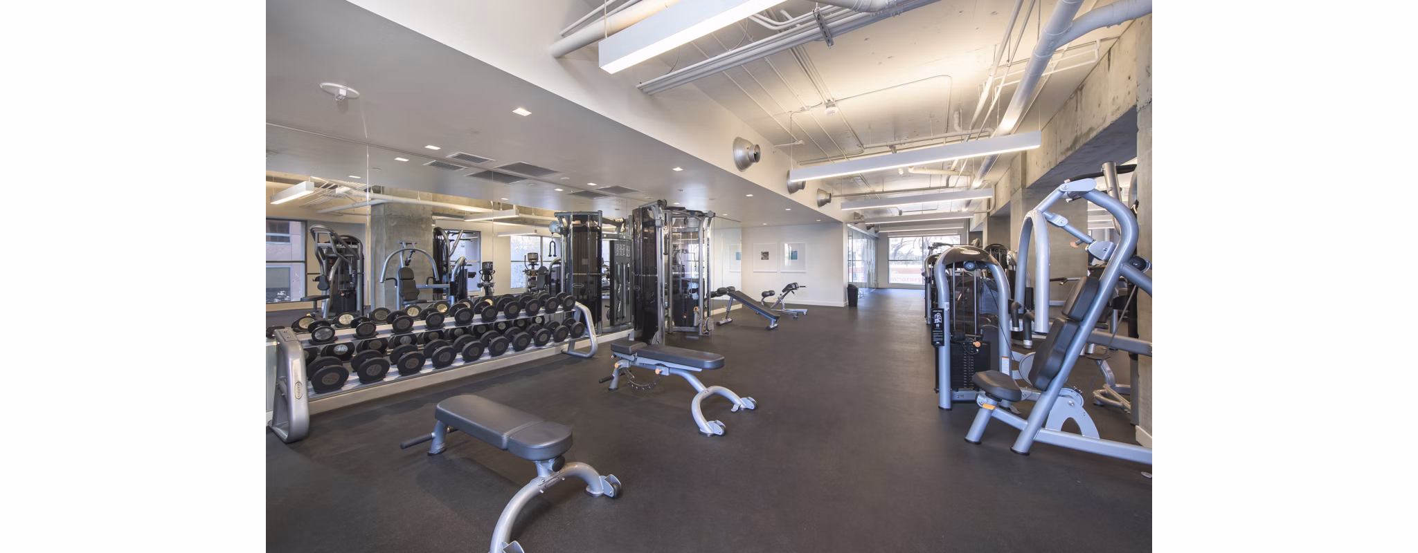fitness center at 255 Grand Apartments