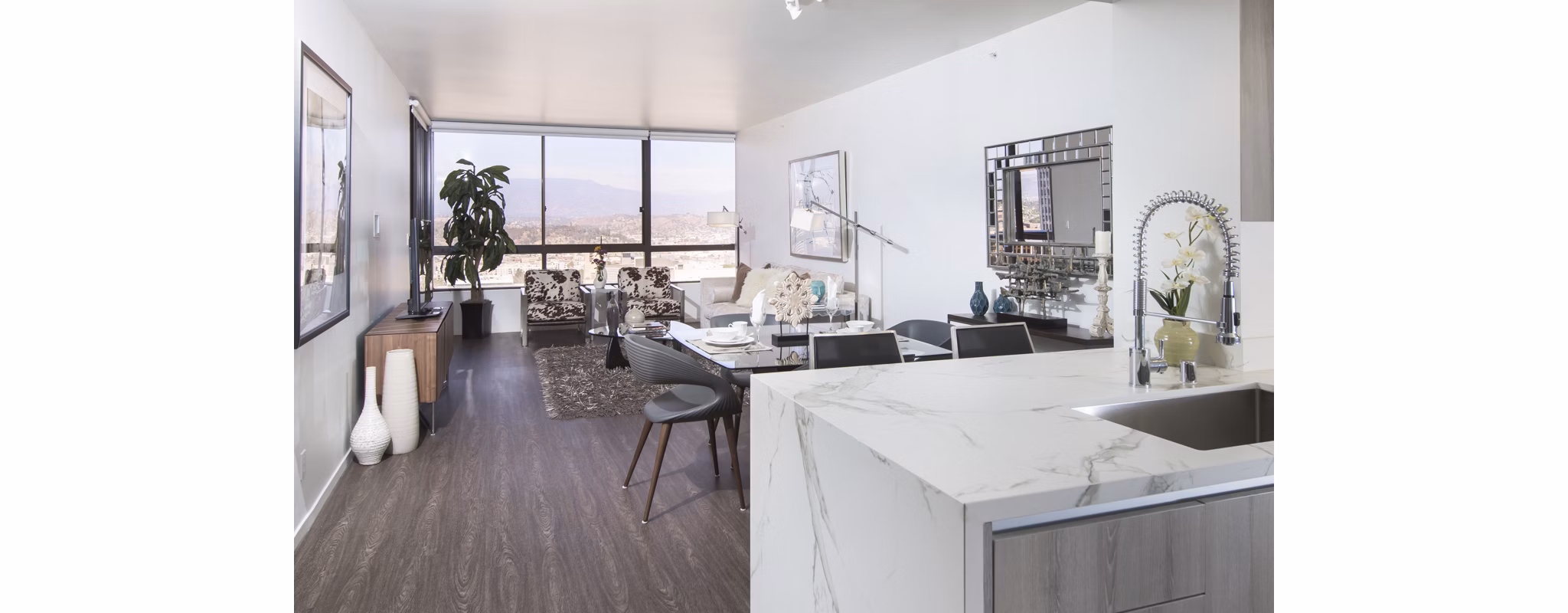 kitchen at 255 Grand Apartments