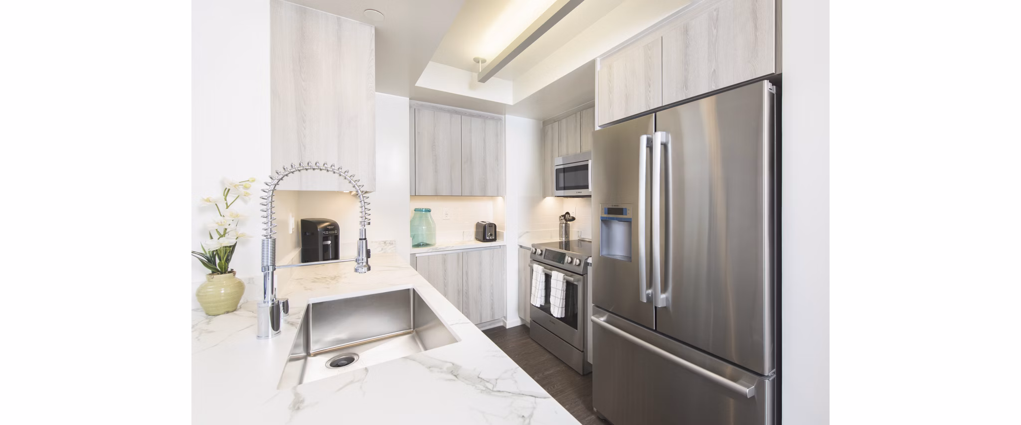 kitchen at 255 Grand Apartments