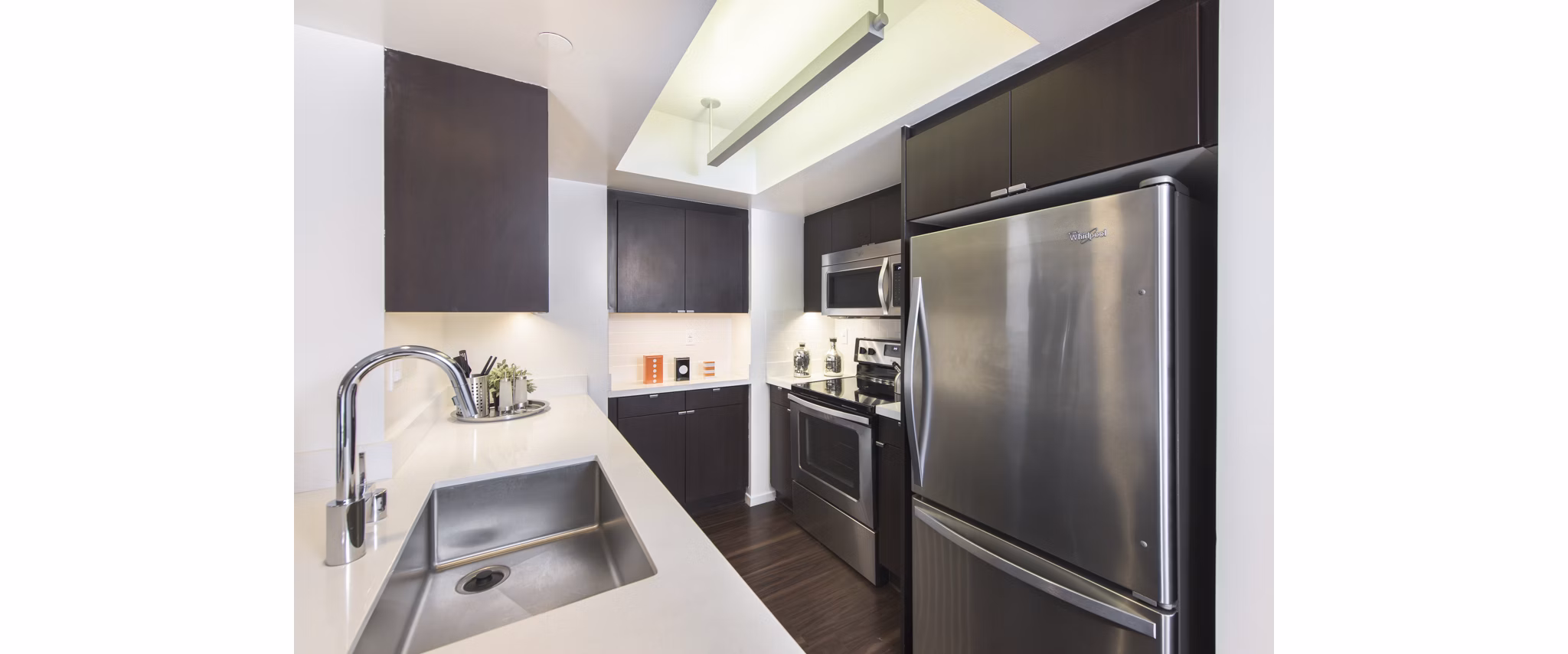 kitchen at 255 Grand Apartments