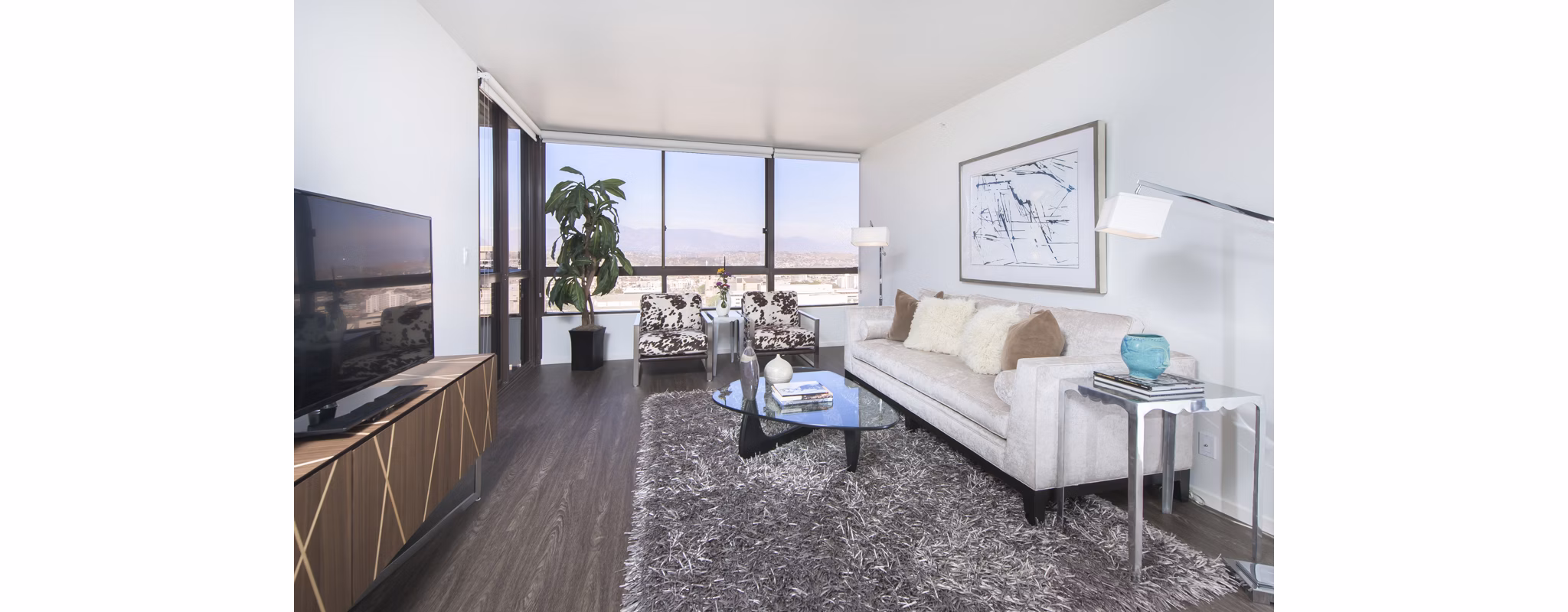 living room at 255 Grand Apartments