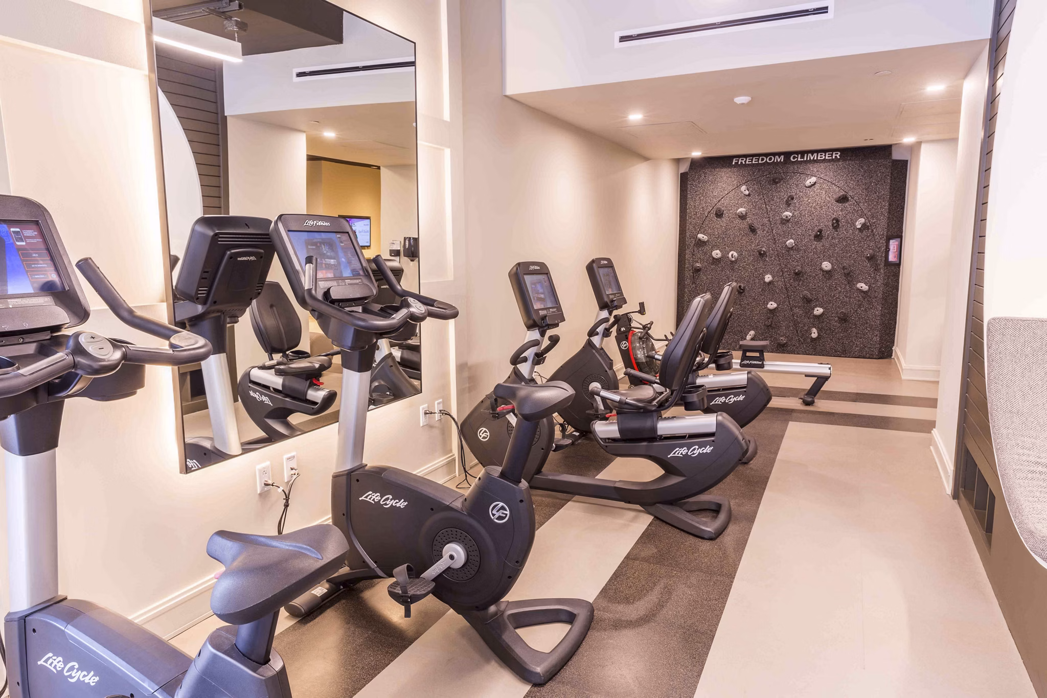 fitness center at Museum Tower Apartments