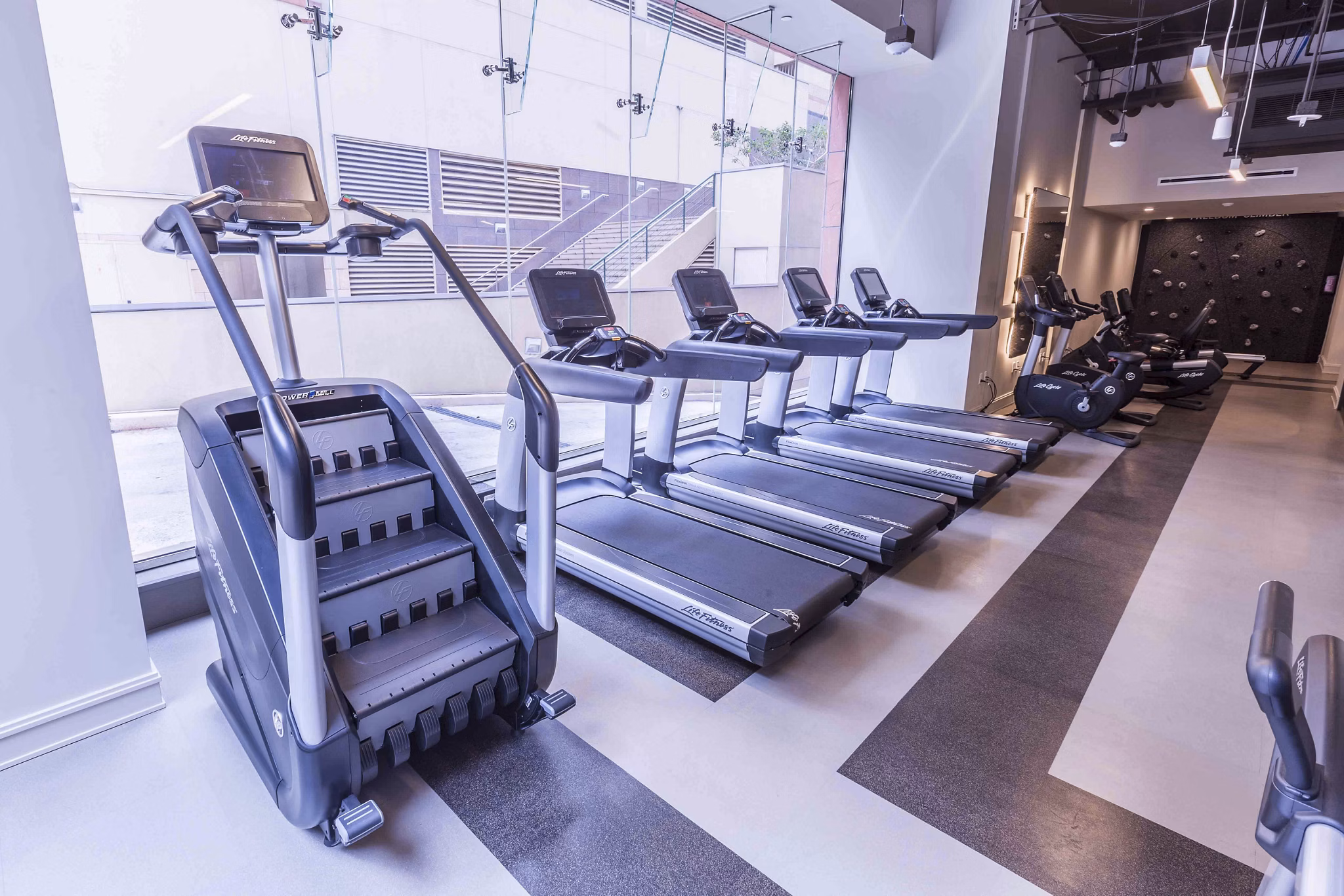 fitness center at Museum Tower Apartments