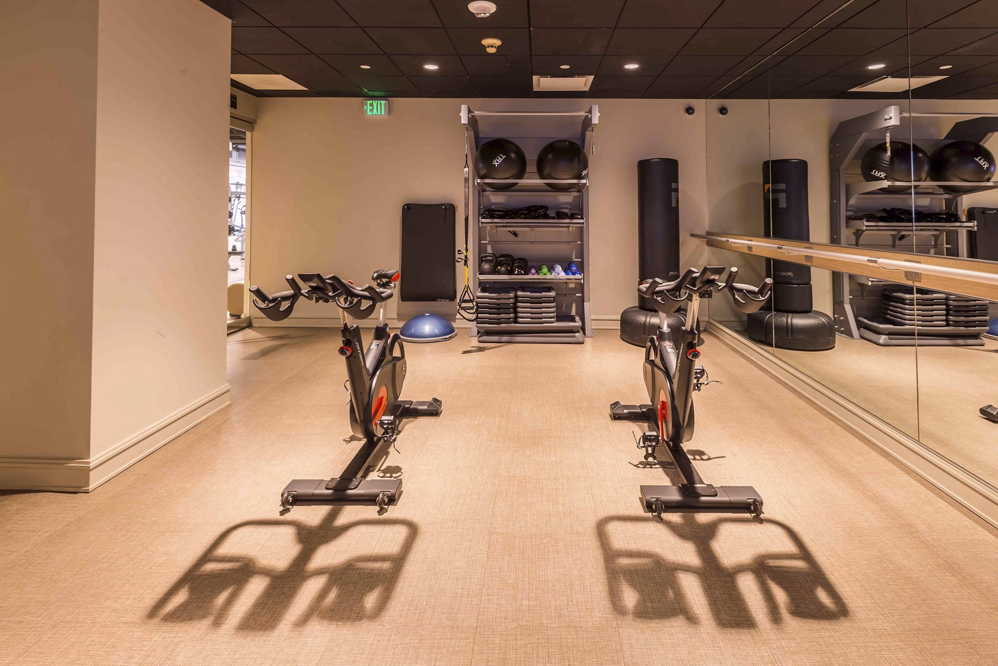 fitness center at Museum Tower Apartments