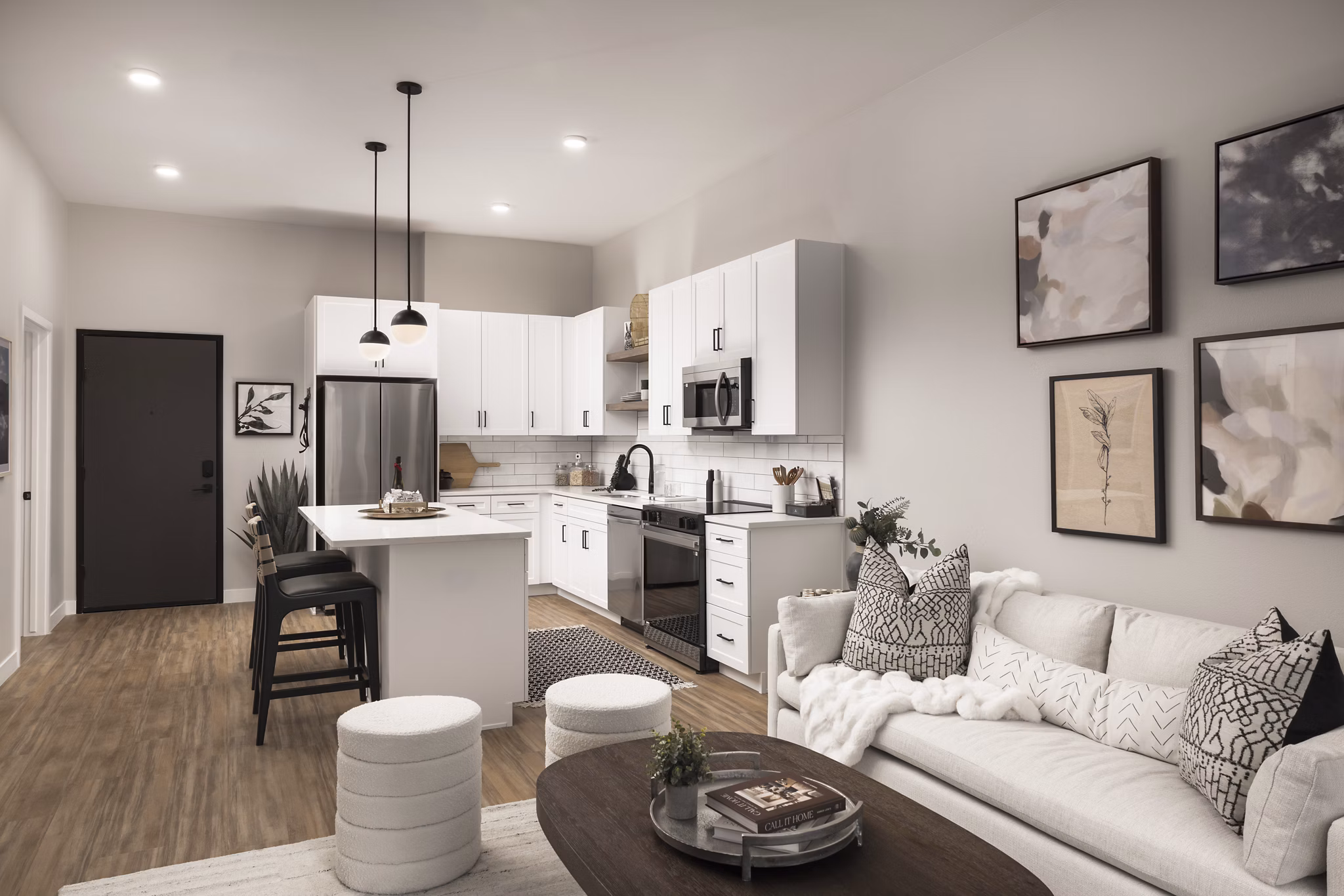 Kitchen at The Bellwether Apartments