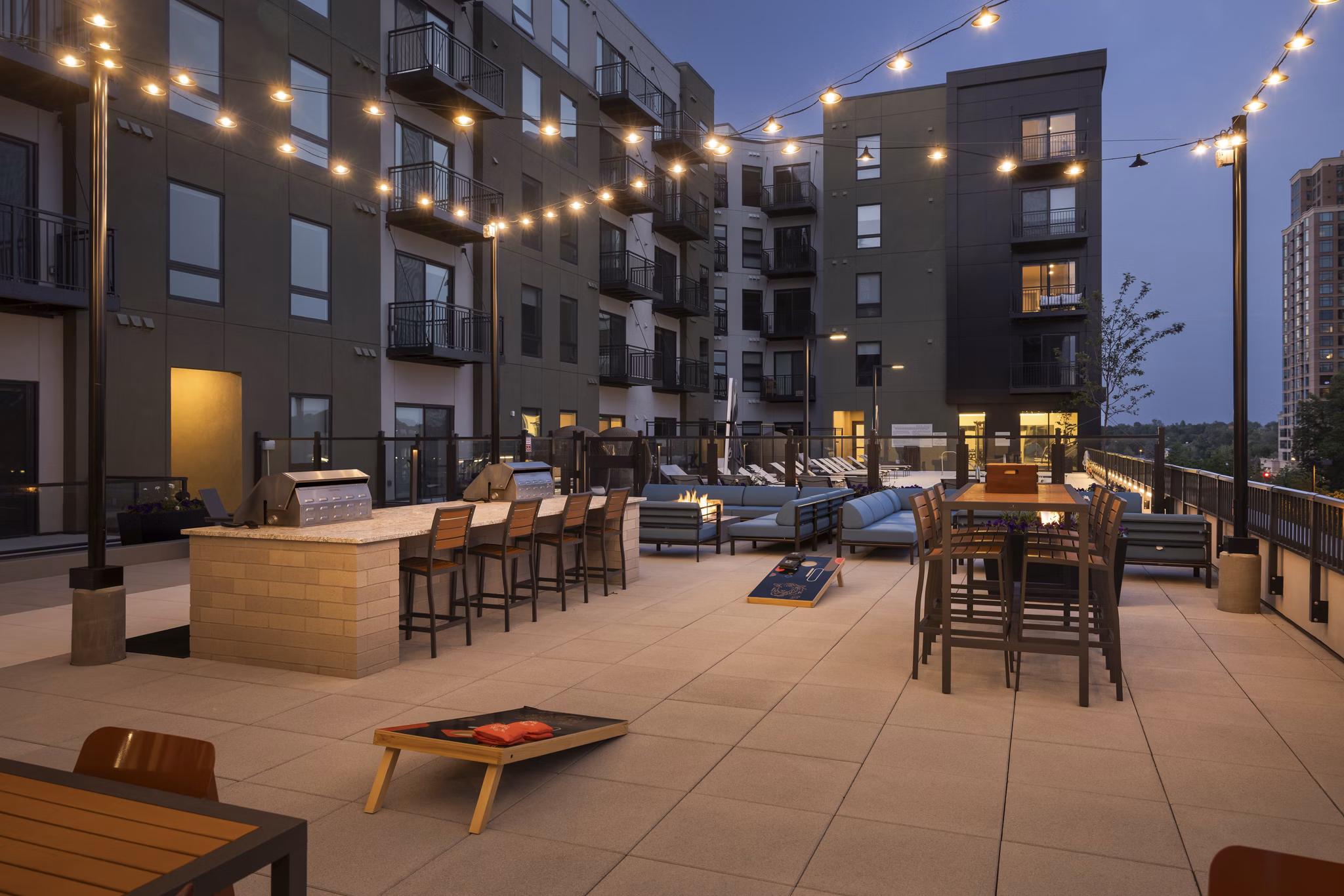 Patio at The Bellwether Apartments