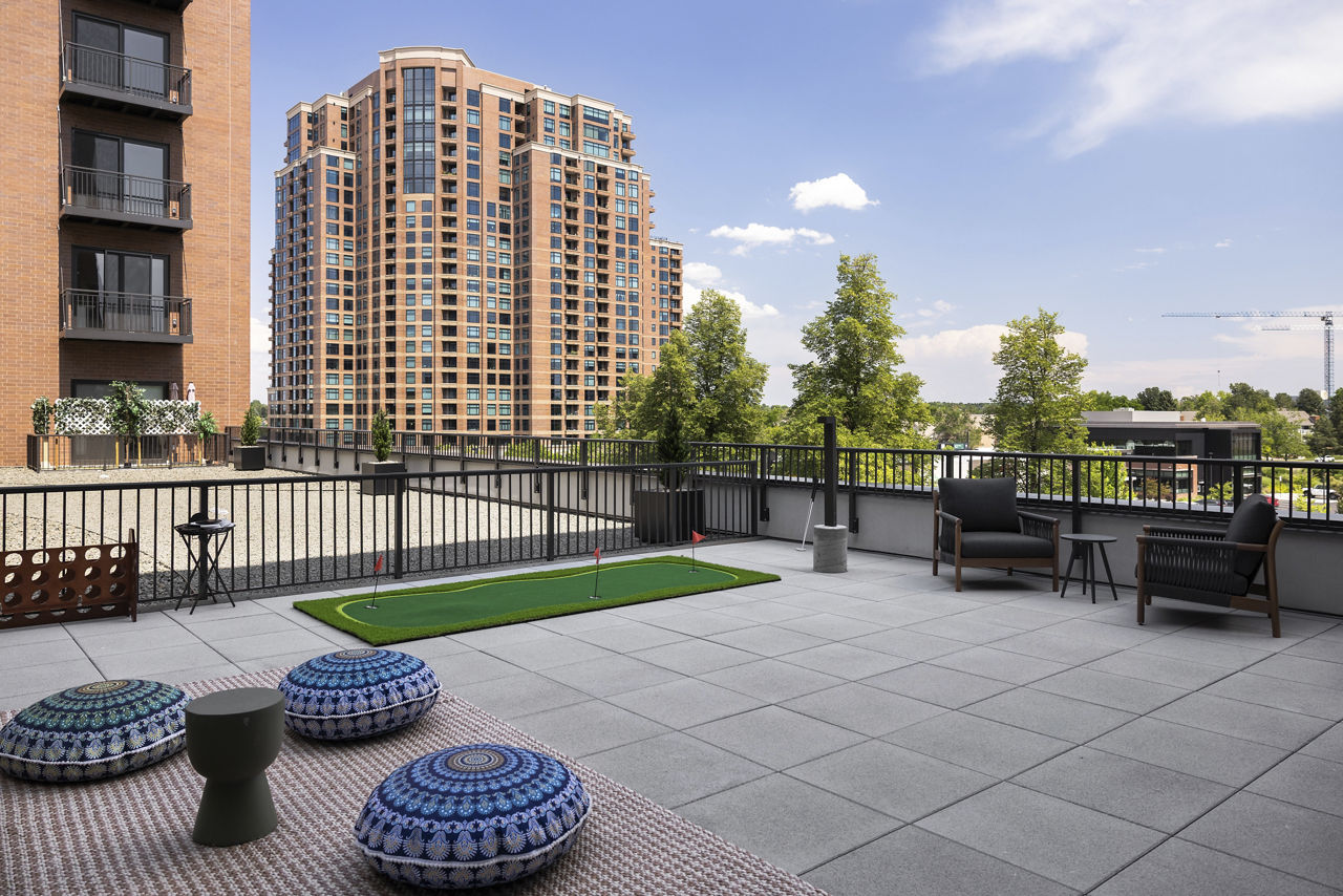 Roof deck at The Bellwether