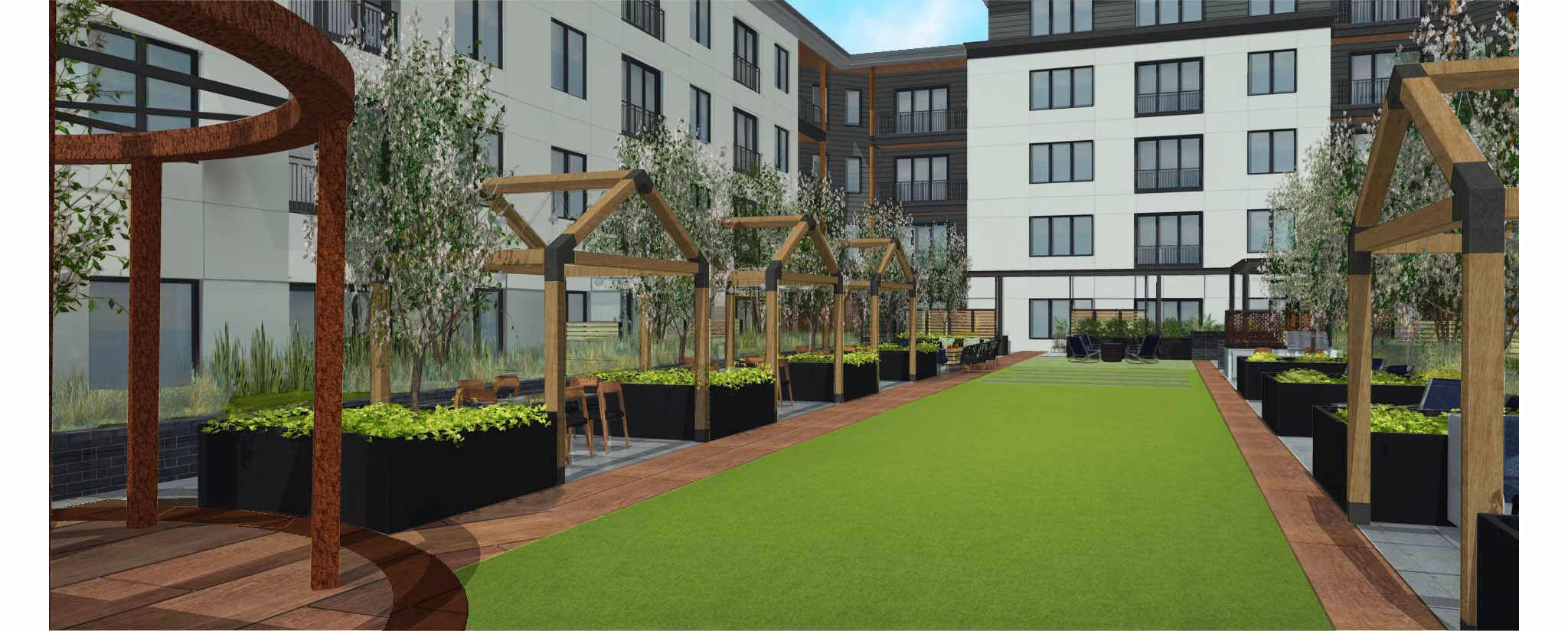 patio at Blayr Apartments 