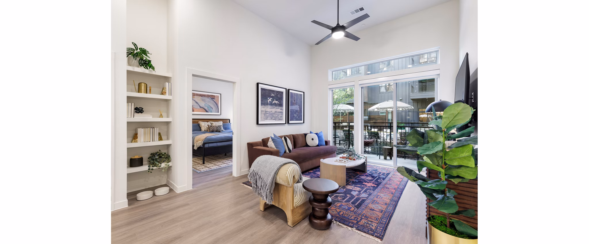 Living Room at The Waylon Apartments